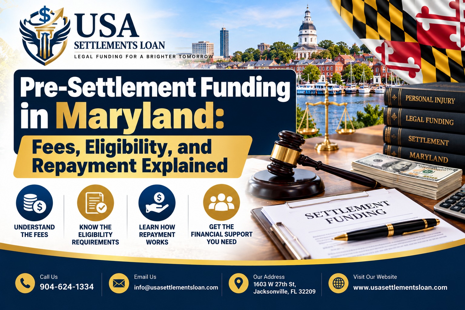 Pre-Settlement Funding in Maryland: Fees, Eligibility, and